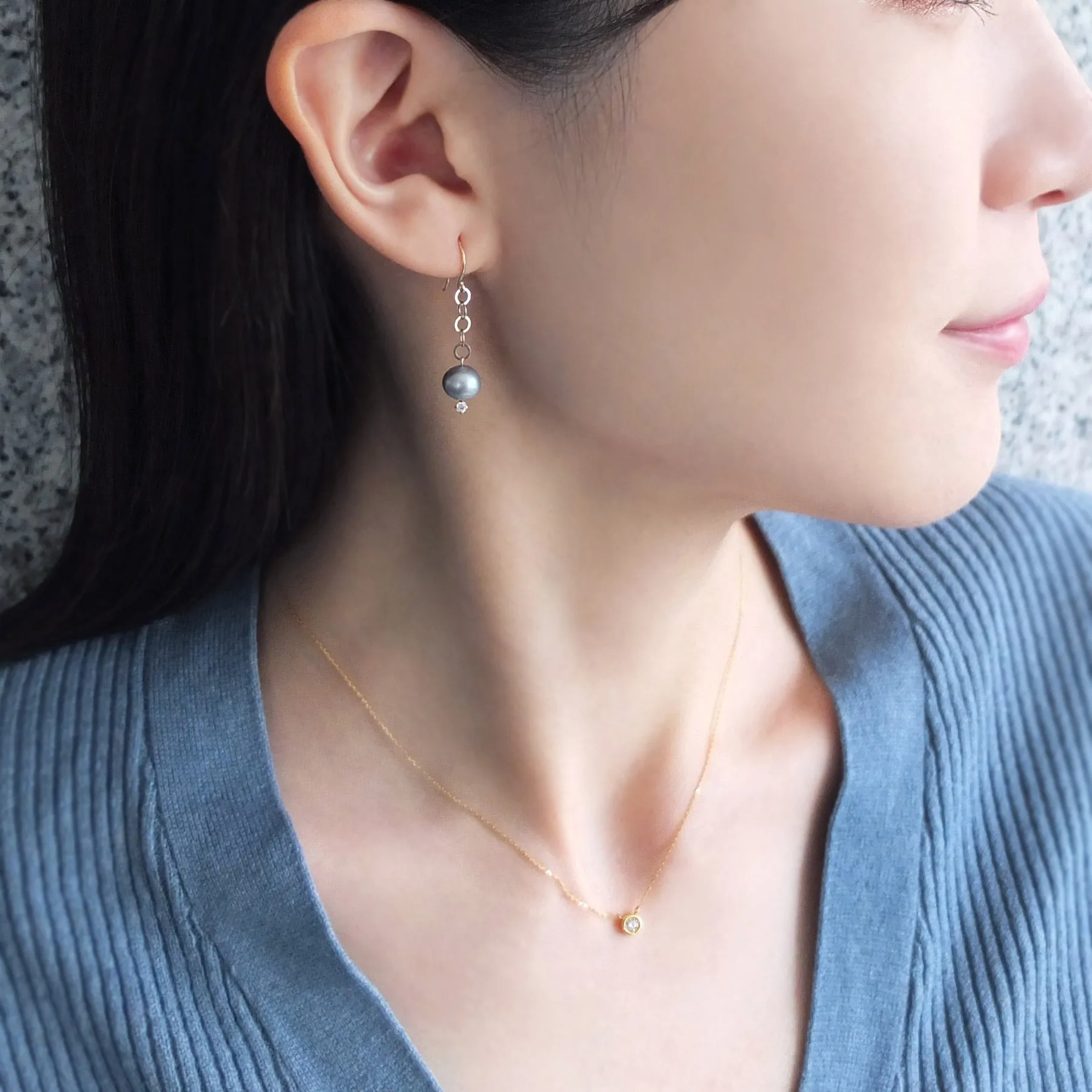 18K/10K Yellow Gold Freshwater Pearl Wire Earrings