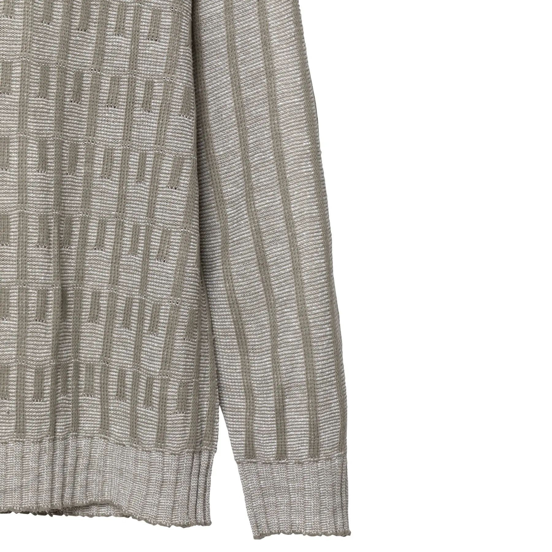 70s Garter Block Rib Knit V Neck