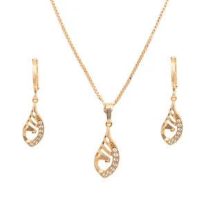 American Diamond Rose Gold Pendant Set