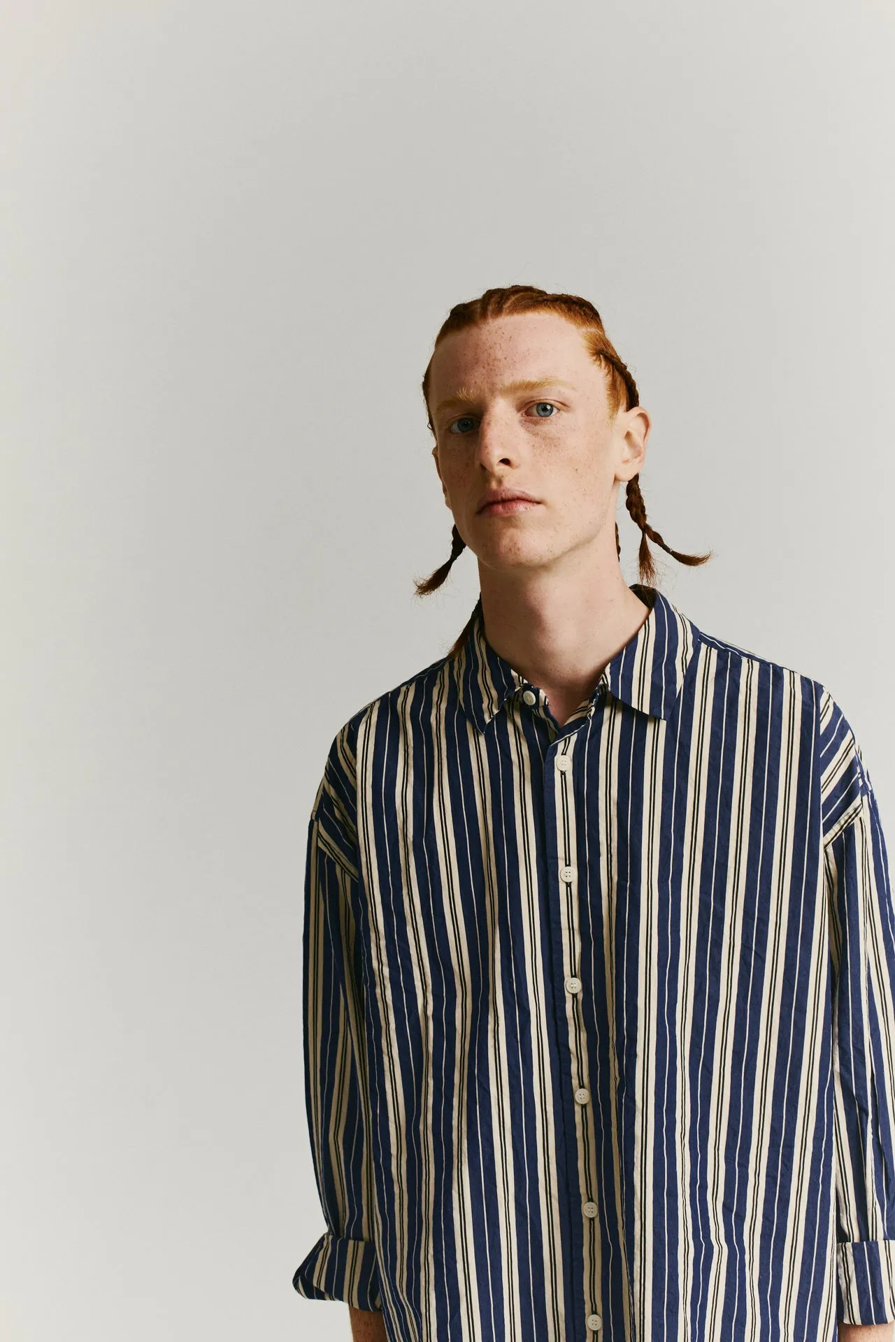 Casey Casey Hmanet Shirt (Blue / Cream)