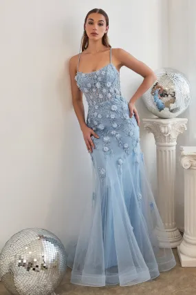 Cinderella Divine CD995 Shimmering Floral Lace Corset Dress