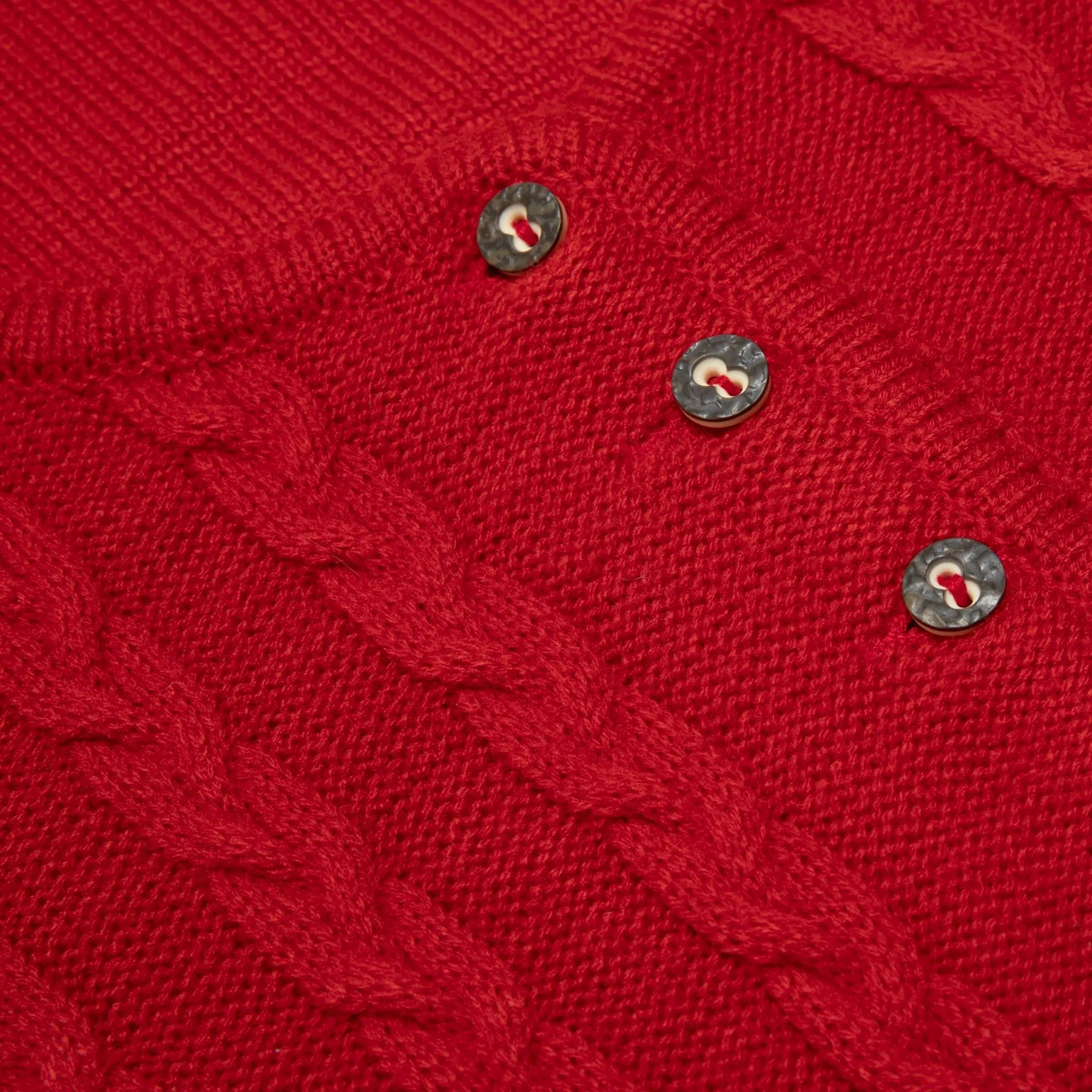 Fine-Guage Aran Cable Knit Picot Edge Waistcoat