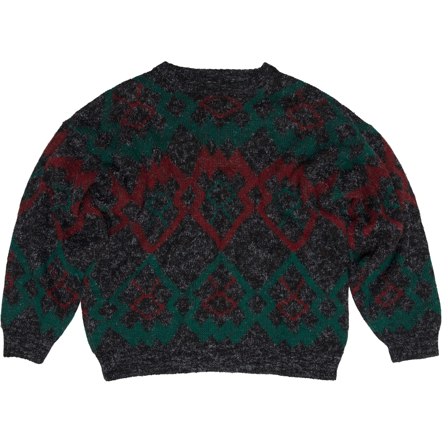 Folk Art Jacquard Stockinette Brushed Wool Blend Jumper