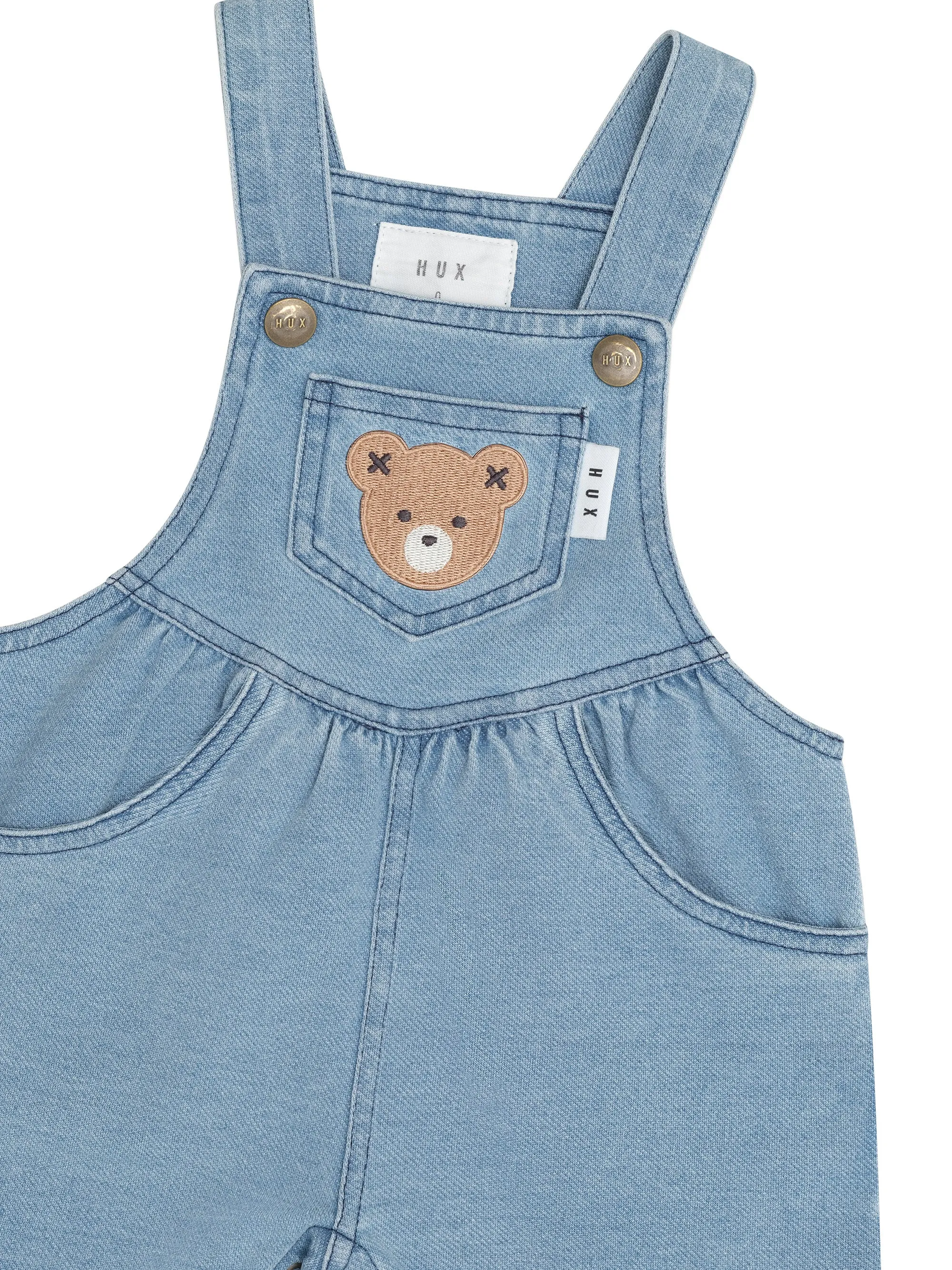 Huxbaby Huxbear Knit Denim Short Overalls