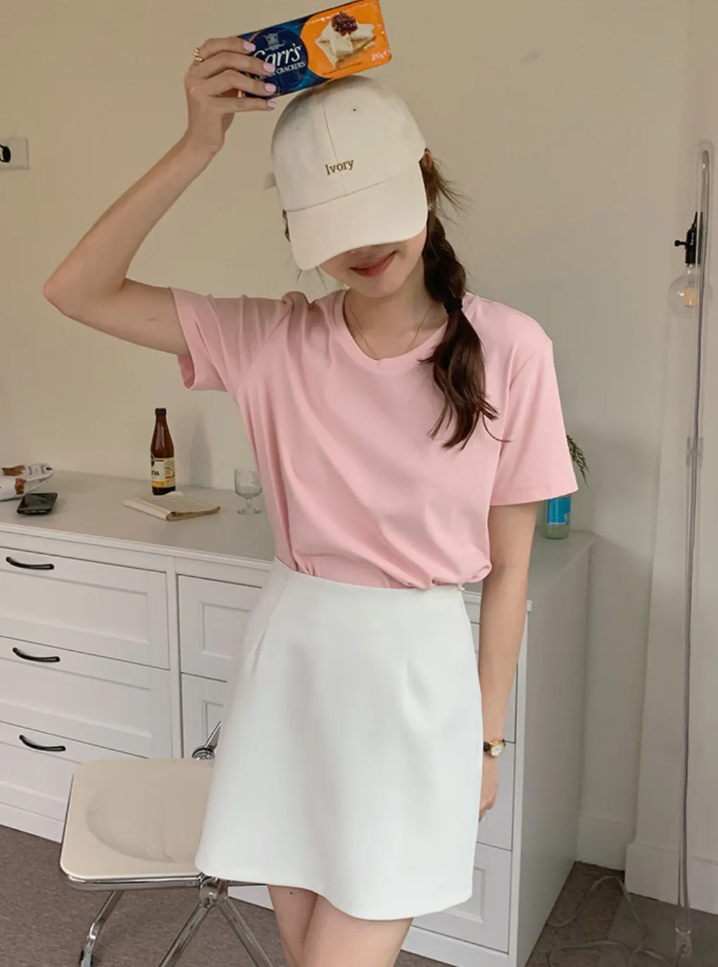 [Korean Style] 15 Colors Versatile Solid Color Short Sleeve Basic T-shirt