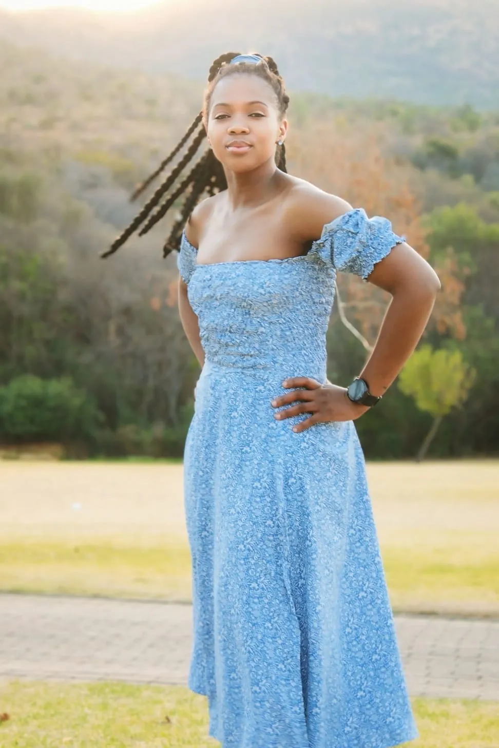 Ladies Spring/Summer Dress ~ Blue (Available)