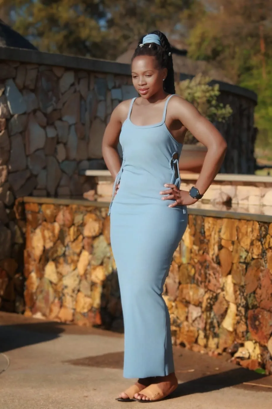 Ladies Spring/Summer Dress ~ Blue (Available)