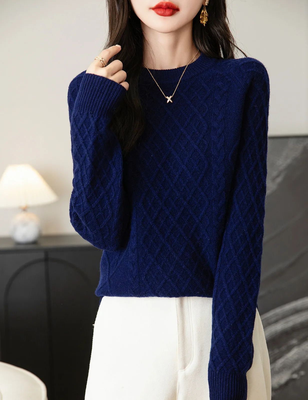 Lauren Woman Crew Neck Soft Long Sleeve Sweater