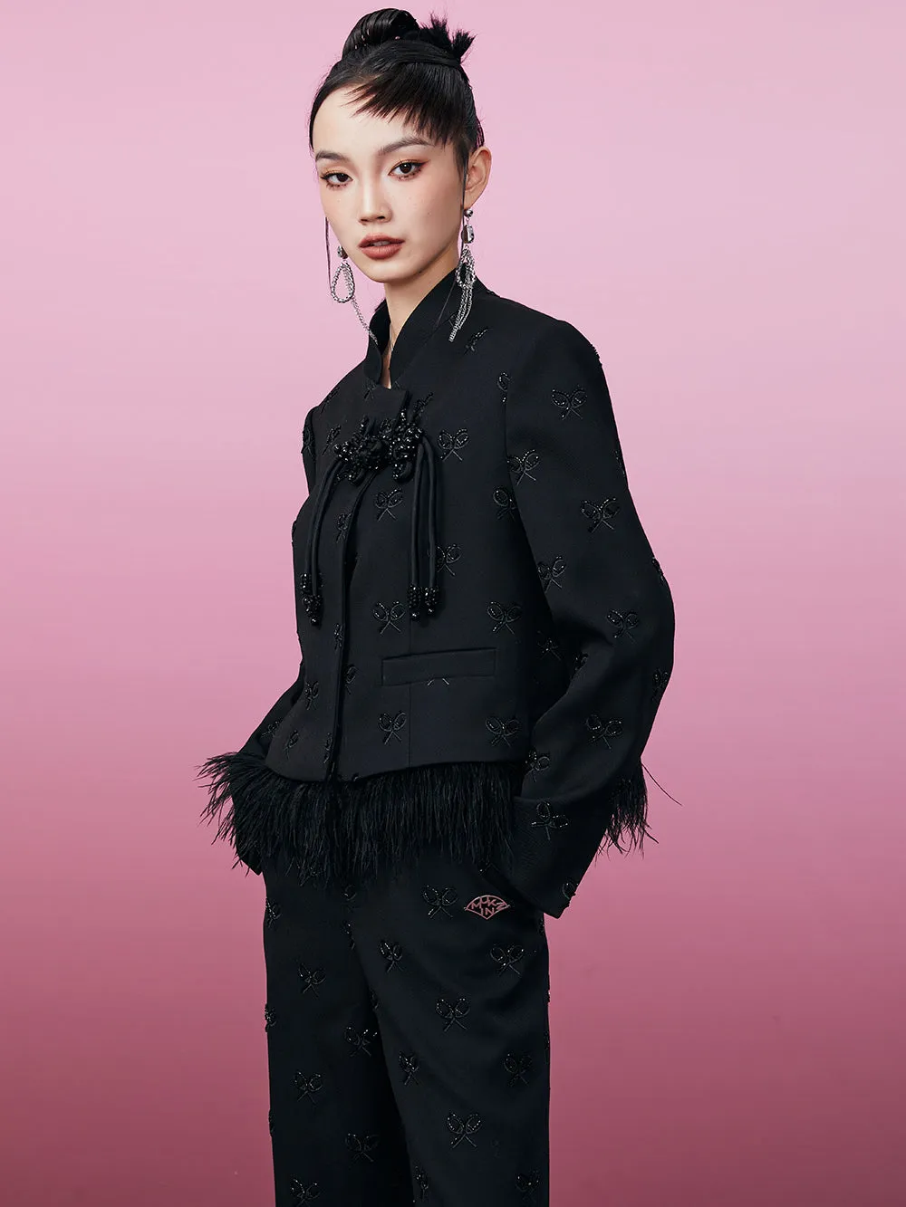 MUKZIN Stylish Versatile New Beaded Coat