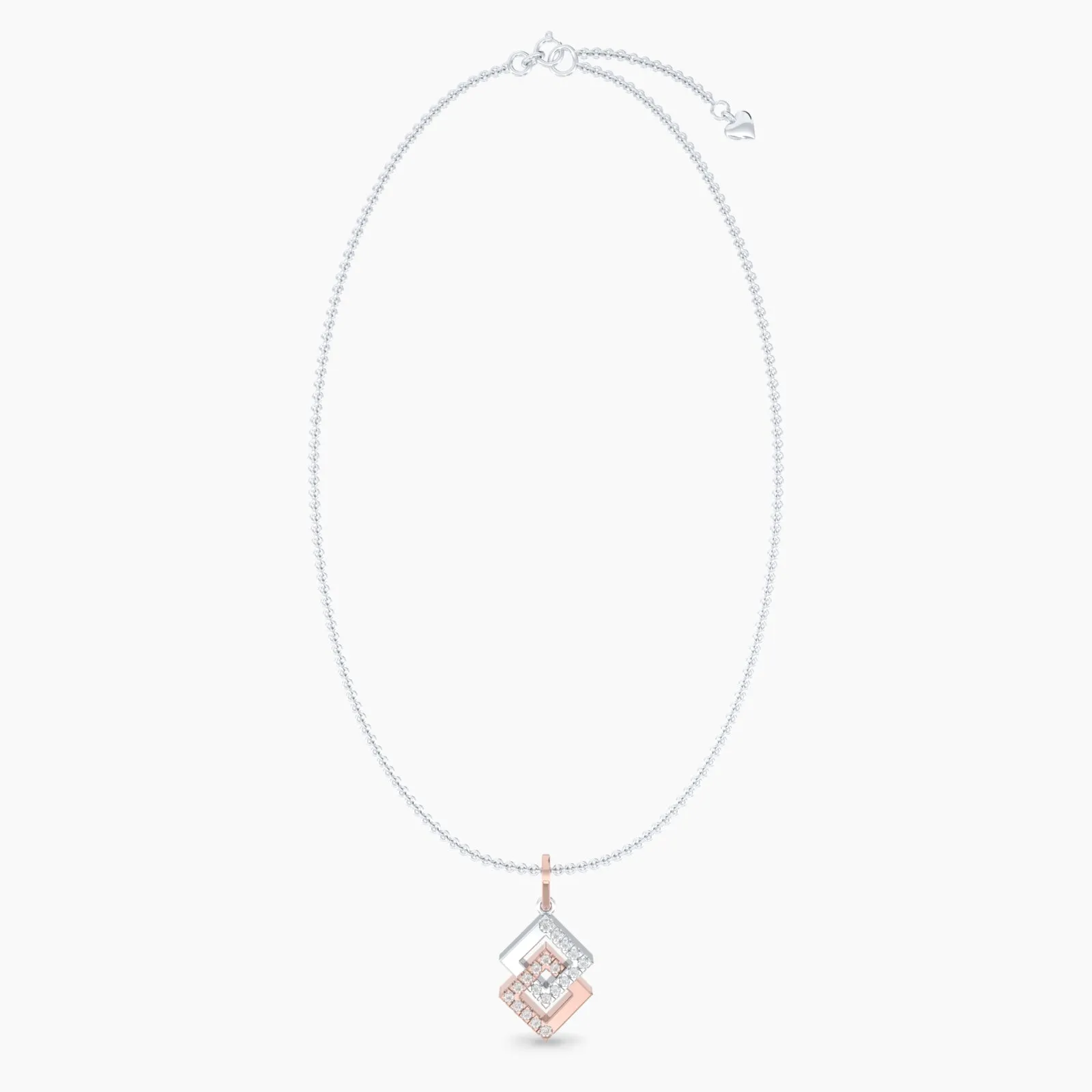 Office Glam White Gold Pendant Necklace