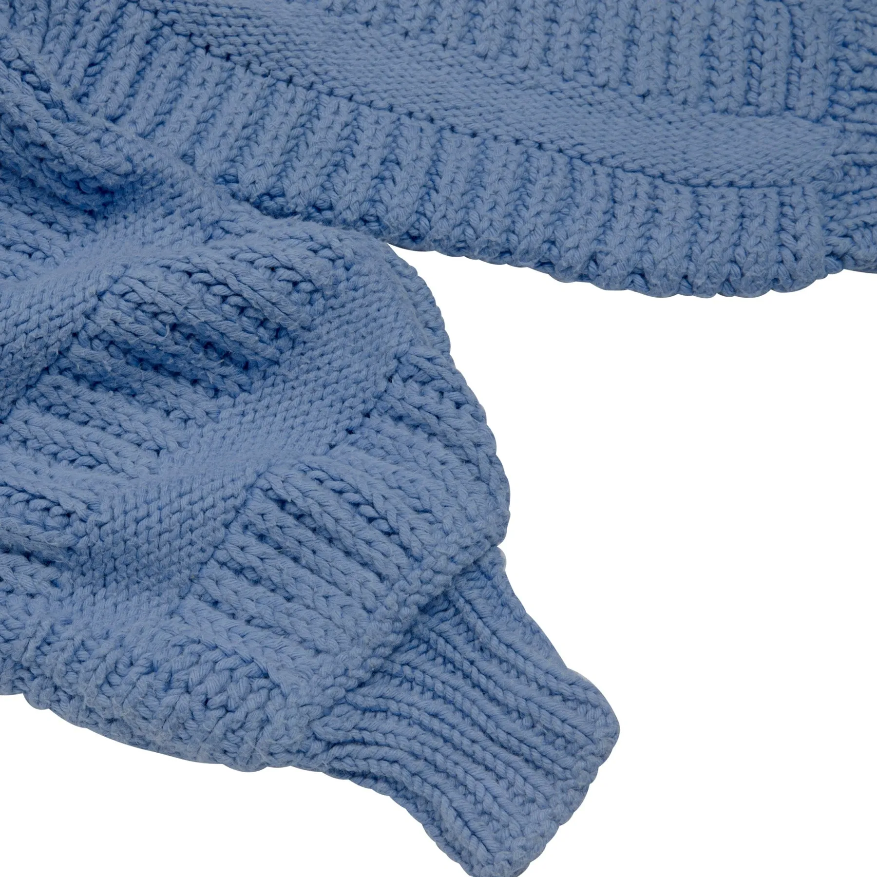 Piled Cotton Yarn Ribbed Stripe Knit Jumper