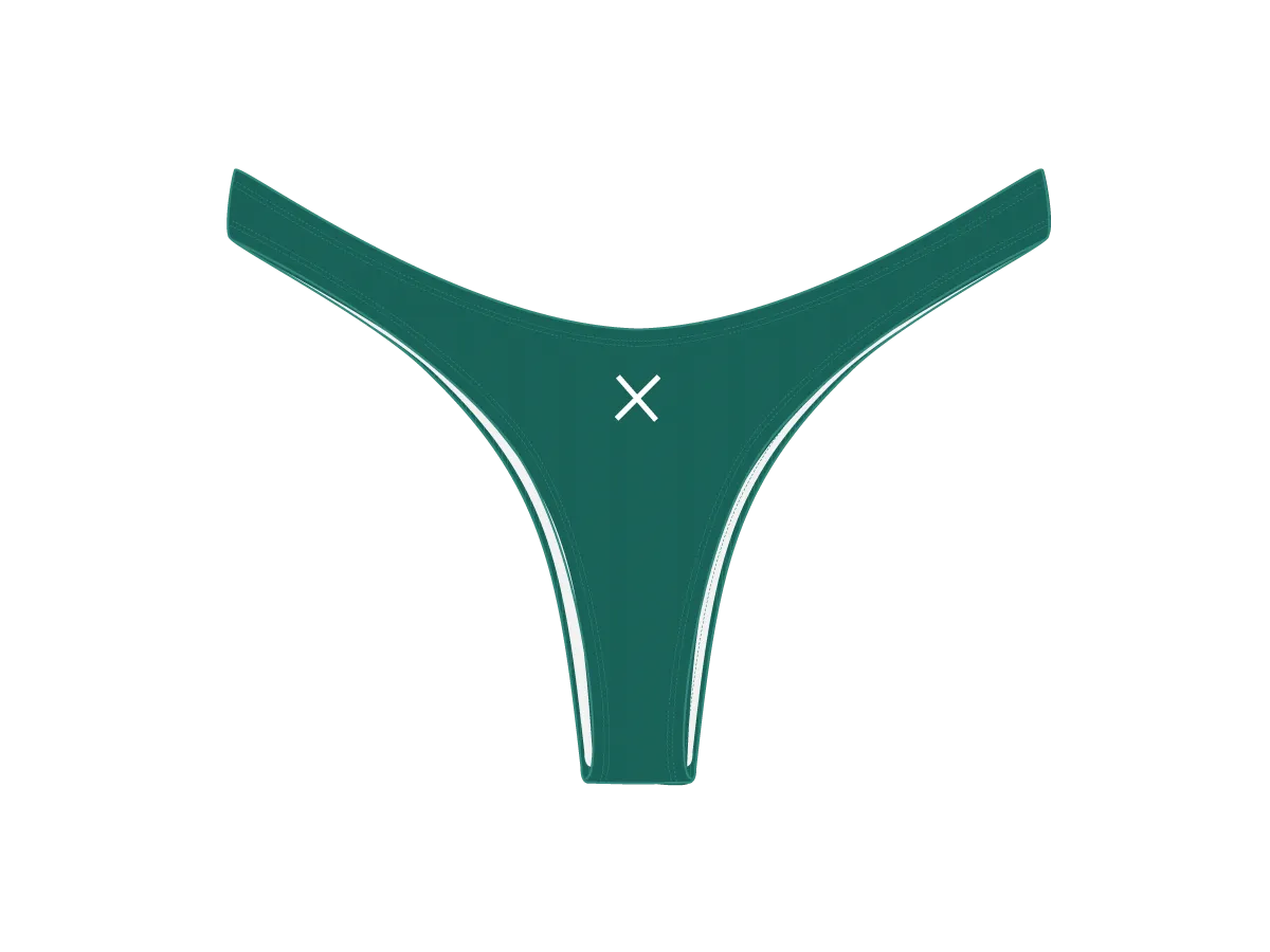 Valley Green Ribbed Chic 80's Bottoms