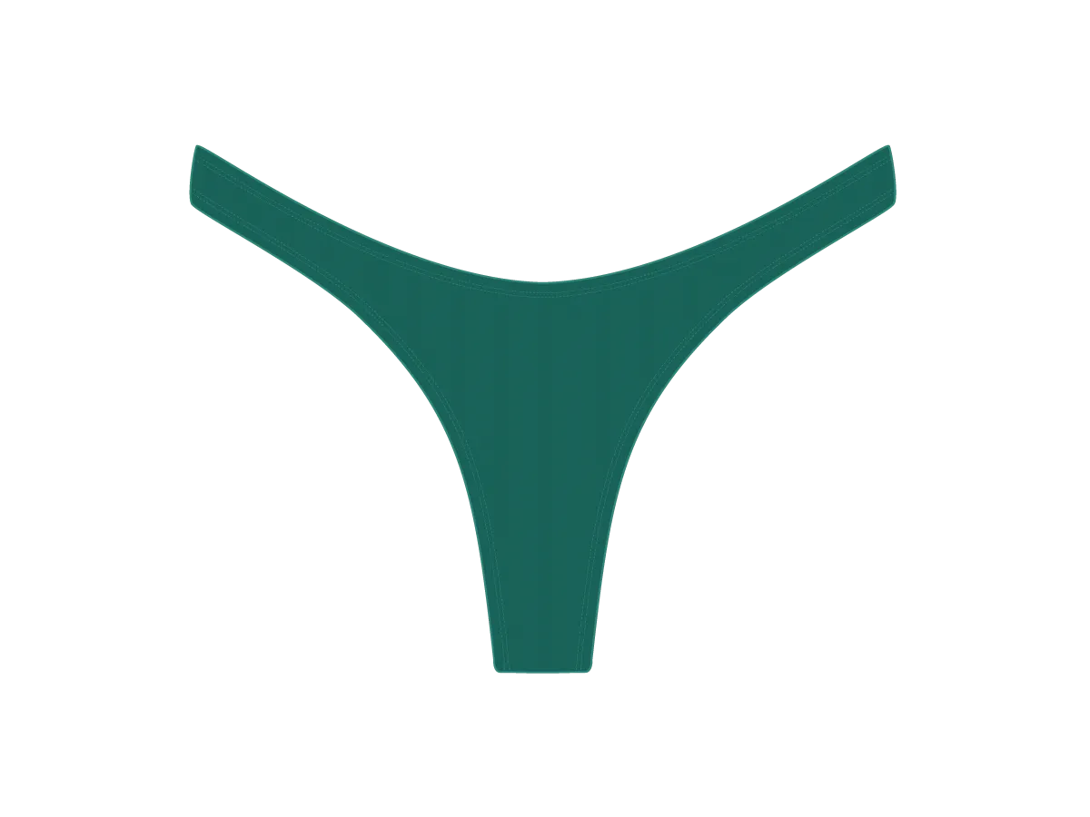 Valley Green Ribbed Chic 80's Bottoms