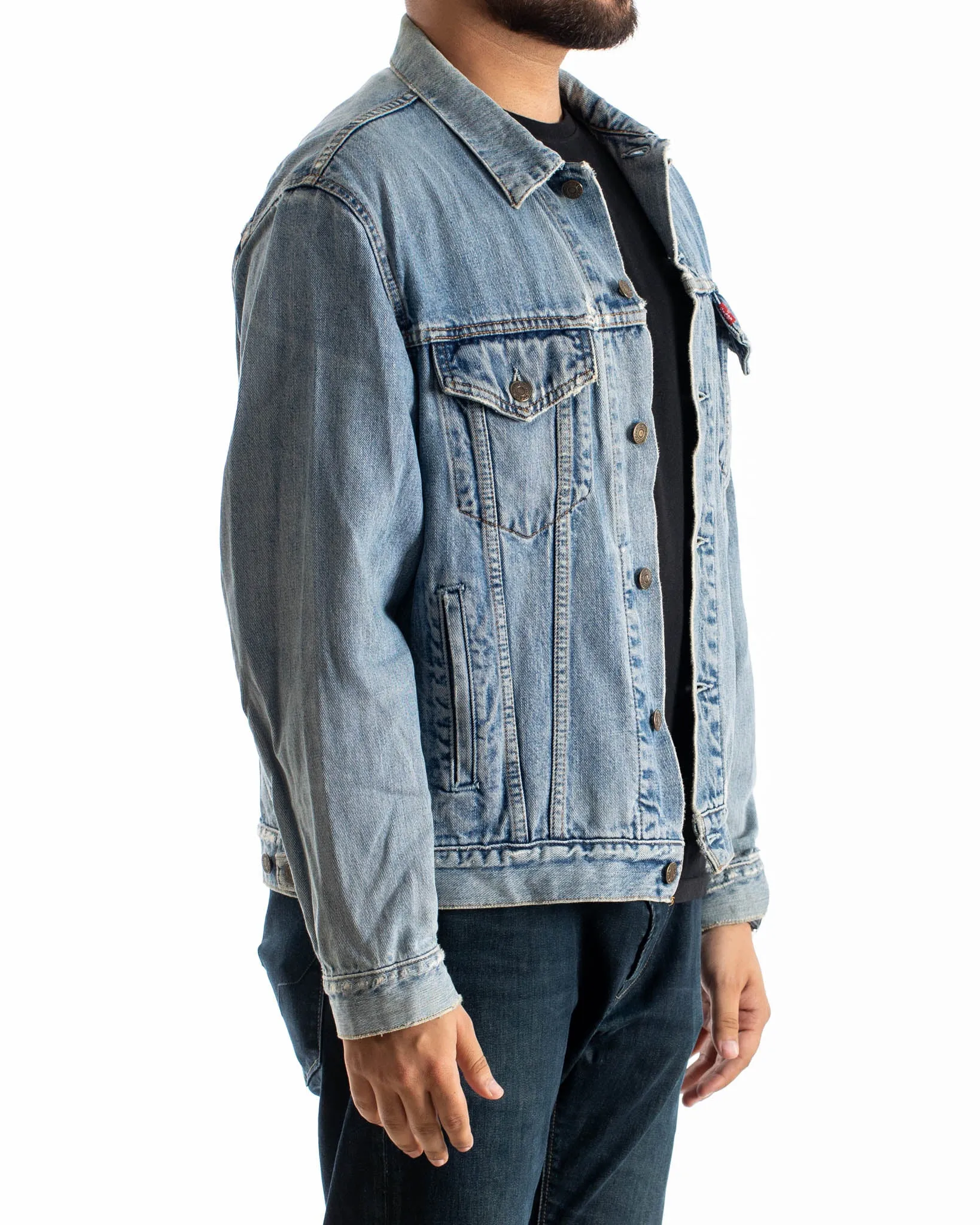 Vintage 1998 Levis  Light Wash Denim Jacket Made In Croatia