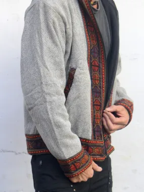 Warm natural winter tribal jacket